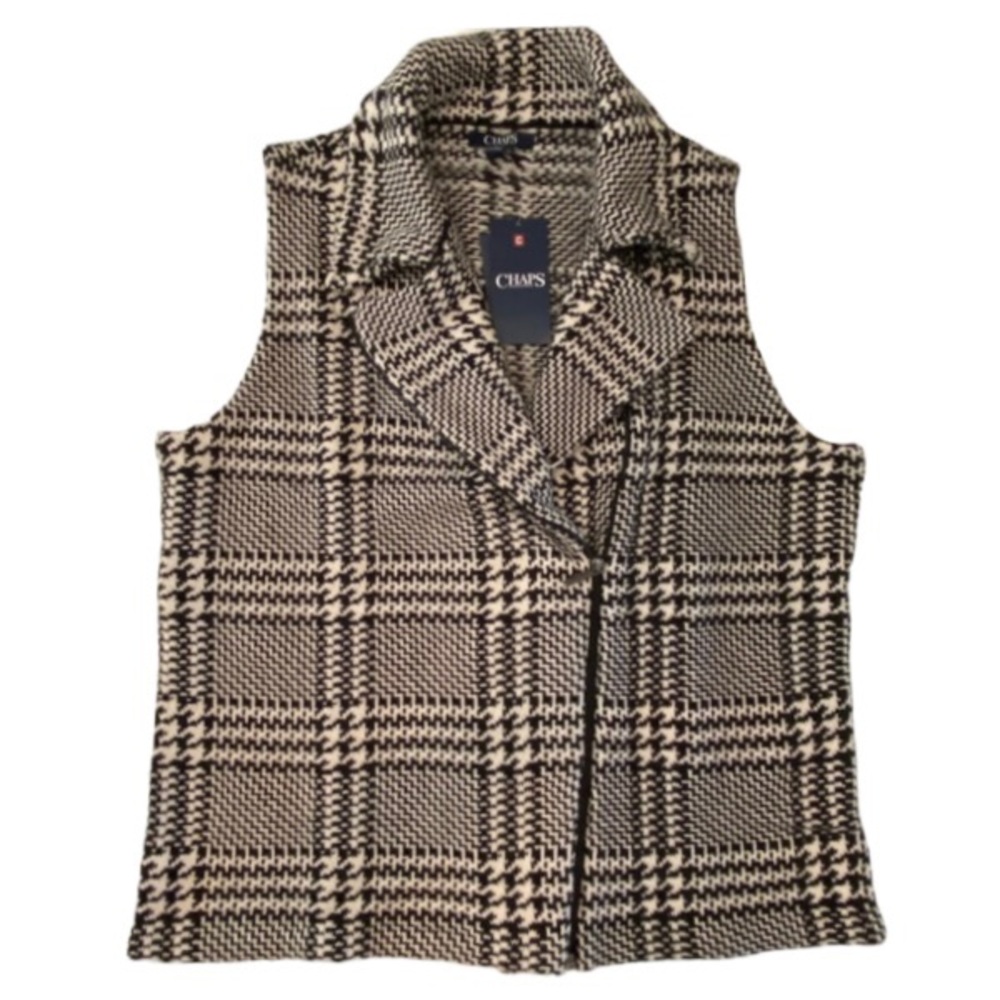 🌟HOST PICK🌟 NWT Chaps Cotton Knit Moto Vest